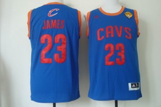 Men's Cleveland Cavaliers #23 LeBron James 2016 The NBA Finals Patch Light Blue Swingman Jersey