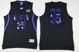 2016 Olympics Team USA Men's #35 Kevin Durant All Black Soul Swingman Jersey