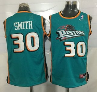 Men's Detroit Pistons #30 Joe Smith Teal Green Soul Swingman Jersey