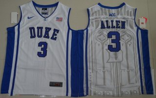 Men's Duke Blue Devils #3 Garyson Allen White College Basketball Nike Swingman Stitched NCAA Jersey