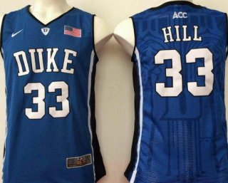 Men's Duke Blue Devils #33 Thomas Hill Royal Blue College Basketball Stitched Nike Swingman Jersey