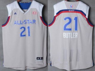 Men's Eastern Conference Chicago Bulls #21 Jimmy Butler adidas Gray 2017 NBA All-Star Game Swingman Jersey