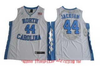 Men's North Carolina Tar Heels #44 Justin Jackson White College Basketball 2017 Brand Jordan Swingman Stitched NCAA Jersey