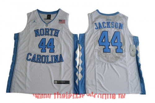 Men's North Carolina Tar Heels #44 Justin Jackson White College Basketball 2017 Brand Jordan Swingman Stitched NCAA Jersey