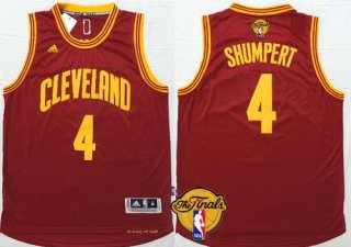 Men's Cleveland Cavaliers #4 Iman Shumpert 2017 The NBA Finals Patch Red Jersey