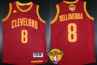 Men's Cleveland Cavaliers #8 Matthew Dellavedova 2017 The NBA Finals Patch Red Jersey