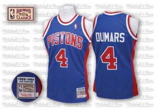 Detroit Pistons #4 Joe Dumars Blue Swingman Throwback Jersey