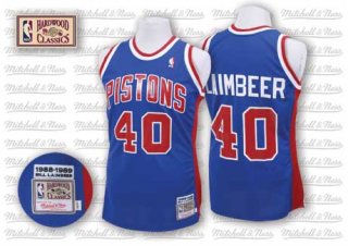 Detroit Pistons #40 Bill Laimbeer Blue Swingman Throwback Jersey