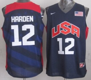 2012 Olympics Team USA #12 James Harden Revolution 30 Swingman Blue Jersey