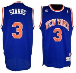 New York Knicks #3 John Starks Blue Swingman Throwback Jersey