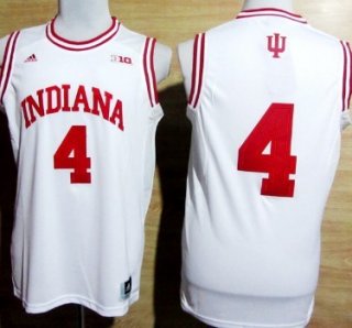 Indiana Hoosiers #4 Victor Oladipo White Big 10 Patch Jersey