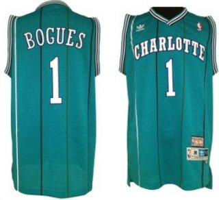 Charlotte Hornets #1 Muggsy Bogues Green Swingman Throwback Jersey