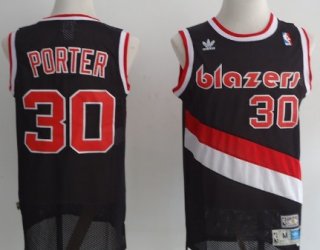 Portland Trail Blazers #30 Terry Porter Black Swingman Throwback Jersey