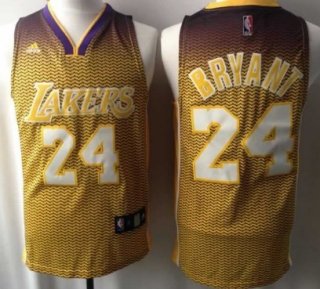 Los Angeles Lakers #24 Kobe Bryant Yellow Resonate Fashion Jersey