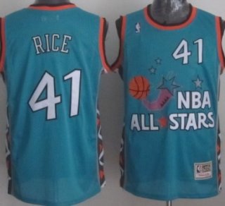 NBA 1996 All-Star #41 Glenn Rice Green Swingman Throwback Jersey