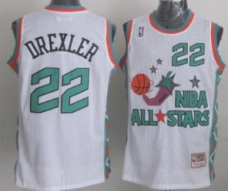 NBA 1996 All-Star #22 Clyde Drexler White Swingman Throwback Jersey