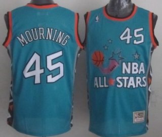 NBA 1996 All-Star #45 Alonzo Mourning Green Swingman Throwback Jersey