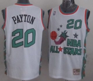 NBA 1996 All-Star #20 Gary Payton White Swingman Throwback Jersey