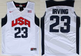 2012 Olympics Team USA #23 Kyrie Irving Revolution 30 Swingman White Jersey