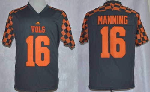 Tennessee Volunteers #16 Peyton Manning 2014 Gray Jersey