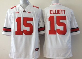 Ohio State Buckeyes #15 Ezekiel Elliott 2014 White Limited Jersey