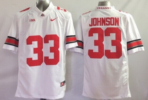 Ohio State Buckeyes #33 Pete Johnson 2014 White Limited Jersey