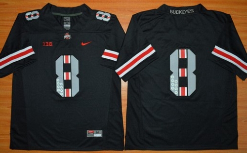 Men's Ohio State Buckeyes 8th Championship Commemorative Black College Football Jersey