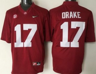 Men's Alabama Crimson Tide #17 Kenyan Drake Red 2016 Playoff Diamond Quest College Football Nike Limited Jersey