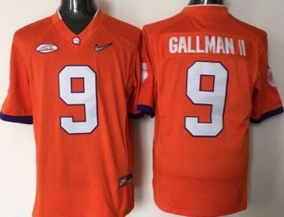 Men's Clemson Tigers #9 Wayne Gallman II Orange 2016 Playoff Diamond Quest College Football Nike Limited Jersey