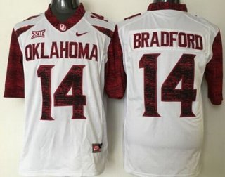 Men's Oklahoma Sooners #14 Sam Bradford White 2016 College Football Nike Limited Jersey