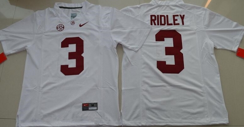 Men's Alabama Crimson Tide #3 Calvin Ridley White Limited Stitched College Football Nike NCAA Jersey