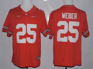 Men's Ohio State Buckeyes #25 Mike Weber Red Limited Stitched College Football Nike NCAA Jersey