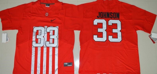 Men's Ohio State Buckeyes #33 Pete Johnson Red Elite Stitched College Football 2016 Nike NCAA Jersey