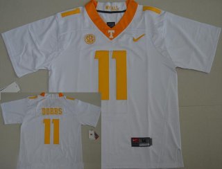 Men's Tennessee Volunteers #11 Joshua Dobbs White Stitched NCAA Nike College Football Jersey