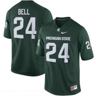 Men's Michigan State Spartans #24 Le'Veon Bell Green Limited Stitched College Football 2016 Nike NCAA Jersey