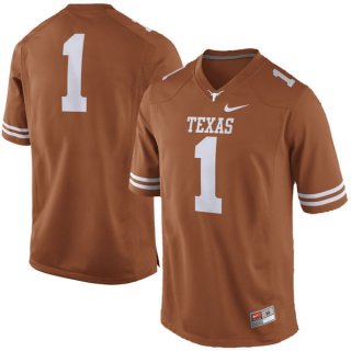 Men's Texas Longhorns 1 Orange Nike College Jersey