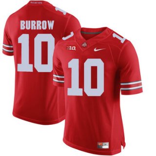 Ohio State Buckeyes 10 Joe Burrow Red College Football Jersey