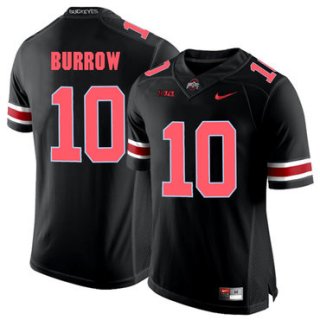 Ohio State Buckeyes 10 Joe Burrow Blackout College Football Jersey