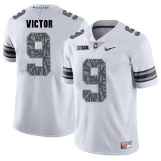 Ohio State Buckeyes 9 Binjimen Victor White Shadow College Football Jersey