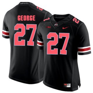 Ohio State Buckeyes 27 Eddie George Blackout College Football Jersey