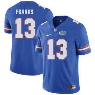 Florida Gators Royal Blue #13 Feleipe Franks Football Player Performance Jersey