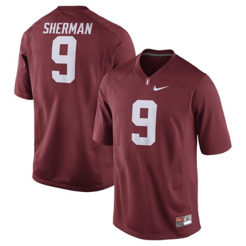 Stanford Cardinal 9 Richard Sherman Red College Jersey