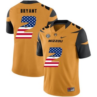 Missouri Tigers 2 Kelly Bryant Gold USA Flag Nike College Football Jersey