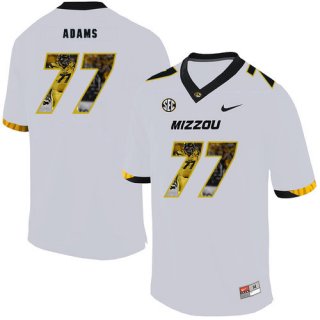 Missouri Tigers 77 Paul Adams White Nike Fashion College Football Jersey