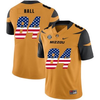 Missouri Tigers 84 Emanuel Hall Gold USA Flag Nike College Football Jersey