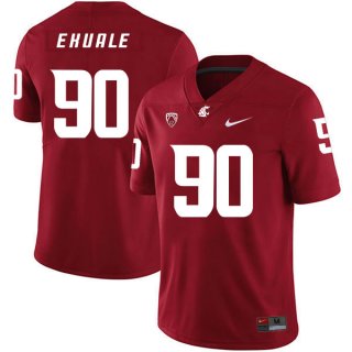 Washington State Cougars 90 Daniel Ekuale Red College Football Jersey