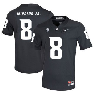 Washington State Cougars 8 Easop Winston Jr. Black College Football Jersey