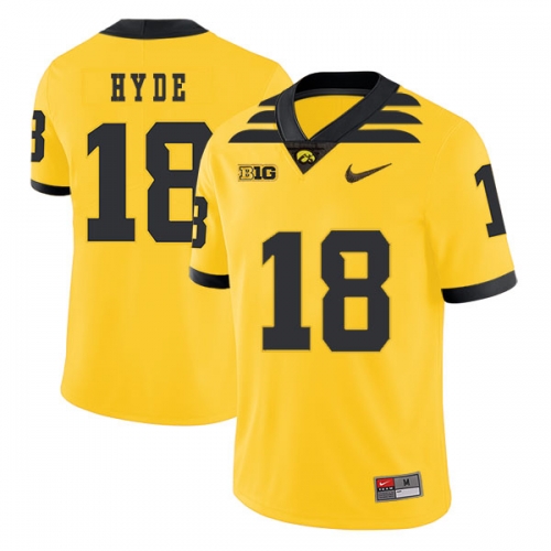 Iowa Hawkeyes 18 Micah Hyde Yellow College Football Jersey