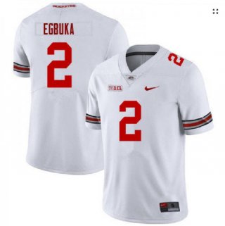 Men's Ohio State Buckeyes #2 Emeka Egbuka White Vapor Limited Stitched Jersey