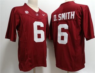 Men's Alabama Crimson Tide #6 DeVonta Smith Red 2023 F.U.S.E. Stitched Jersey